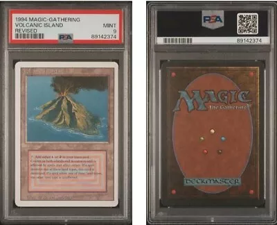 1994 MTG Magic: The Gathering  ** VOLCANIC ISLAND  ** Revised TCG  💎 PSA 9 Mint • $800