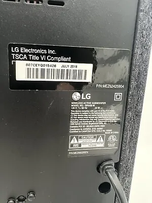 LG SPH4B-W Sub-woofer ONLY !! For LG SLM4 System !! For Replacement™ • $49.43