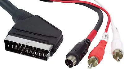 £5.99 • Buy Scart Plug To SVHS And 2 RCA Phono Plugs Lead 1.5m For Audio/Video Equipment