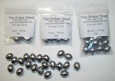 3/4 Oz Egg Sinkers  - Quantity Of 4/9/20/50/100/250/500/1000 - FREE SHIPPING • $8.99