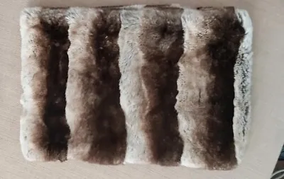 £60 • Buy Real Fur Shaggy Fur Scarf Neck Wamer Cowl Snood REX RABBIT CHINCHILLA AsNew