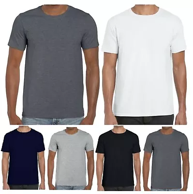 90% COTTON Mens T Shirt PREMIUM Crew Neck Plain T Shirts Tee Top Regular Casual • £3.99