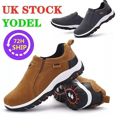 Mens Sport Shoes Slip On Waterproof Walking Hiking Trainers Sneakers Size Casual • £21.68