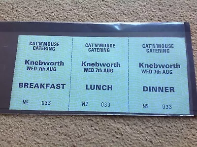 Oasis Knebworth NOT Tickets Original Meal Voucher 1996 Stevenage Liam Gallagher • £49.99