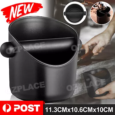 Coffee Waste Container Espresso Grinds Knock Box Tamper Tube Bin Black Bucket Oz • $10.95