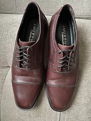 Vintage J. Murphy Oxford Oxblood Mens Lace Up Driving Walking Power Shoes 10w • $69.99