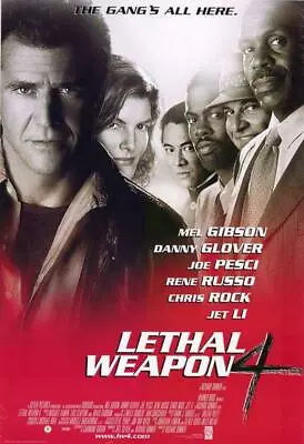 LETHAL WEAPON 4 Movie POSTER 11 X 17 Mel Gibson Danny Glover Joe Pesci B • $11.95