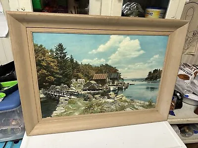 BEST Rare Charles Sawyer Large Hand Colored Photo Back Cove Pemaquid Maine • $395