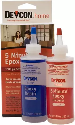 Devcon Epoxy 5 Minute Epoxy 2 Bottles Net 8.5 Fl Oz 250ml • $24.68