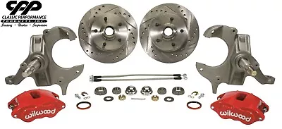 1979-87 Buick Grand National G-Body Wilwood 2  Drop Spindle Disc Brake Kit Red • $849