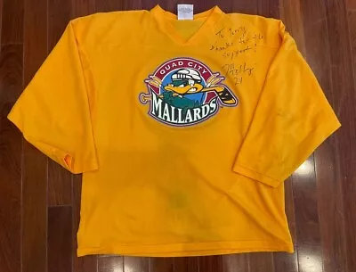 Quad City Mallards Captain Terry Hollinger Signed Authentic Practice Jersey CHL • $125