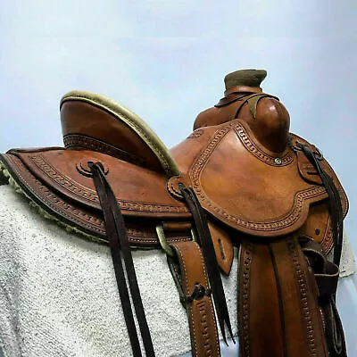 Western Horse Saddle Roping Ranch Work Equestrian Trail Wade Tree A Fork Leather • $395.90