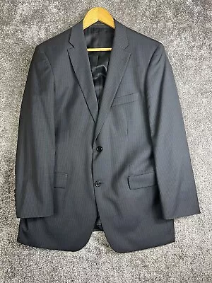 Hugo Boss Mens 42L Guabello Super 120 Black Blazer - Suit Jacket Sport Coat • $40