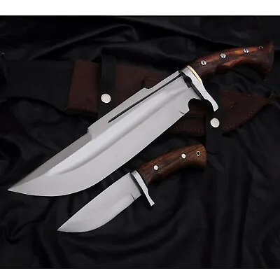 Large Hunting Bowie Knife-Survival Knives-camping Knife-machete-forged-tempered • $224.99