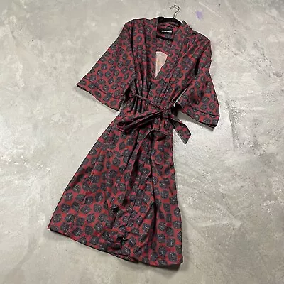 Vintage Pierre Cardin Mens Paisley Robe Kimono Smoking Jacket • $24.99