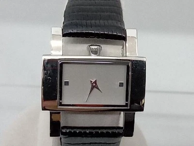 $214.19 • Buy BURBERRY BU4200 Square Ladies Used Watch Quartz 2needles Gray Dial Silver Black