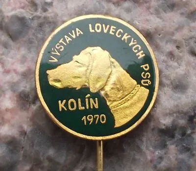 1970 All State Hunting Dog Show Kolin Czechoslovakia Hunters Hunt Pin Badge • $14.99