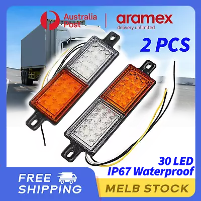 2x 30 LED Bullbar Indicators Lights Front Park DRL Amber For ARB TJM Marker Lamp • $19.95