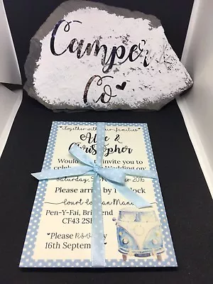 45 Fully Customisbale Campervan Wedding Invitations -RSVP Poem & Envel • £40