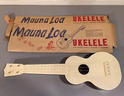 1950s  Mauna Loa  Ukulele W/ Original Box. Plastic Uke.  • $40