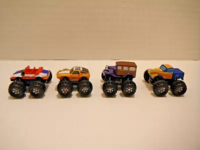 Micro Machines Lot Of 4 Monster Cars & Trucks #18 Porsche Woodie Convertible & • $17.99