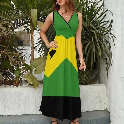 NEW ARRIVAL..Jamaican National Flag Print Summer Dress...Size XL....14-16 • £35