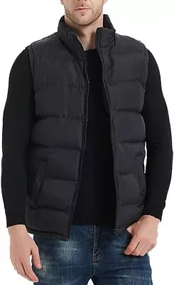 Men Bodywarmer Padded Lined Quilted Sleeveless Hooded Gilet Vest Jacket  • £10.99