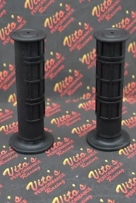 ATV Handlebar Grips Vito's BLACK 7/8 For Twist Throttle Yamaha Honda Suzuki • $11.99