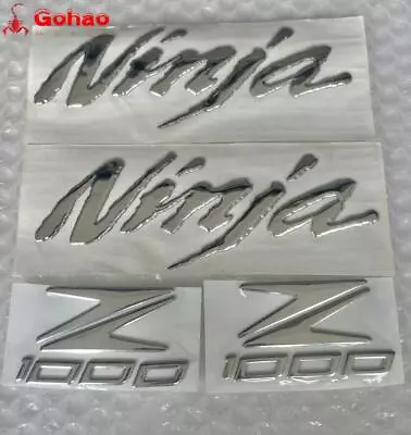 Z1000 Motorcycles Fairing Fender Tank Badge Emblems For Ninja Z 1000 Silver Set • $13.59