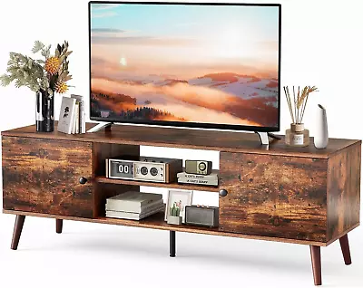 TV Stand For 55 60 Inch TV Modern Mid Century Entertainment Center With Storage • $97.88