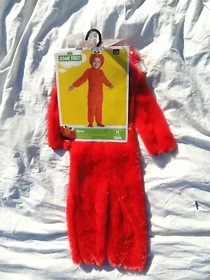 Sesame Street Elmo Halloween Costume Full Body Plush Kids Costume Sz 3T-4T • $19.99