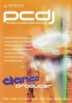 PC DJ - PCDJ - Dance Producer - Music Production Software - PC CD-ROM Brand New • £3.95