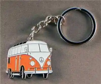 New VW Volkswagen Old Campervan Camping Van Metal Enamel Keyring Key Ring Chain • £2.99