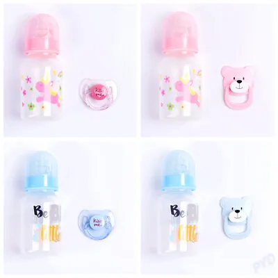 Reborn Doll Magnetic Dummy Pacifier Feeding Bottle For Baby Dolls Accessories • £7.68