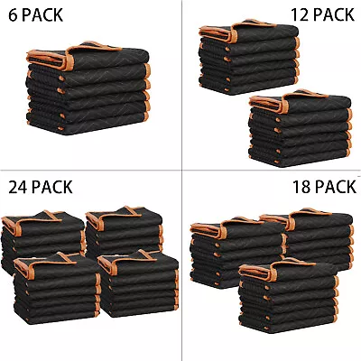 6/12/18/24 PACK Moving Blankets 39.1 X 72  Quilted Furniture Shipping Pads  • $28.09