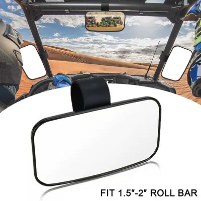 Fit For Utv Rear View Center Mirror 1.5  - 1.75  - 2  Roll Cage Bar Mirror Side • $12.90