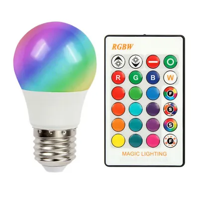 E27 RGB LED Light Bulb 16 Color Changing Magic RGBW Lamp Remote Control Colorful • $4.99