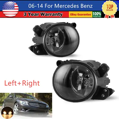 For Mercedes Benz Clear Lens Pair Bumper Fog Light Lamp Replacement DOT • $36.99