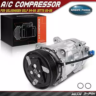 AC Compressor With Clutch For Volkswagen Golf Jetta 93-99 Passat 93-97 Cabrio • $150.99