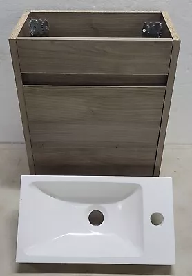 Small Floating Bathroom Vanity 1-Door Cabinet And White Sink Top Forest Elm • $149.99