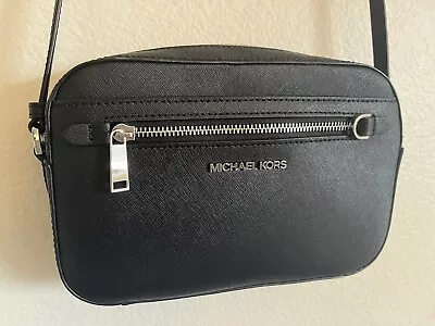 Michael Kors Black Crossbody Bag With Silver Hardware • $31.50