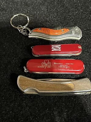 Lot Of 4 Folding Pocket Knives Misc. Multi Tool Swiss B5 • $26