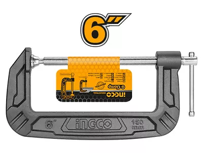 Ingco G Clamp 6 /150mm Body Malleable Cast Iron T-Shaped Thread • $22.81