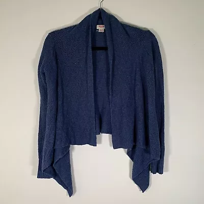 Mossimo Cardigan Women’s XS Blue Open Front Cropped Long Sleeve Sweater • $11.99