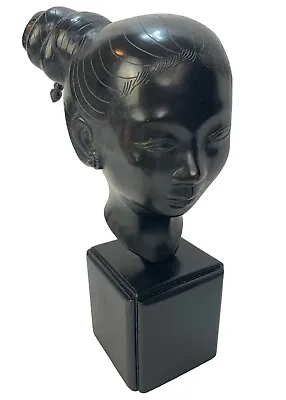 Nguyen Thanh Le Vietnamese Artist Bronze Bust Head Of Laos Woman 13  Circa 1950 • $386.75