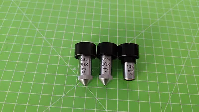 Lot Of Three M12 Inf. Zeis Jena Microscope Objectives (30x And 14X) • $60