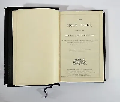 Holy Bible Ornate Antique Book Eyre & Spottiswoode Appointed For Churches 101 • £50