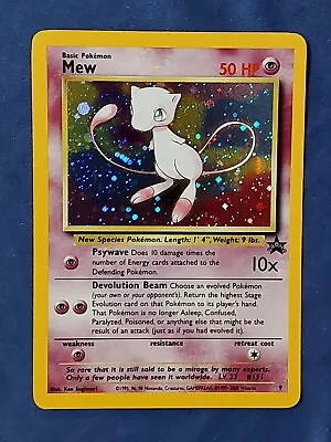 Mew Holo Rare 9 Black Star Promo Base Set Pokemon Card Vintage WOTC NM W76 • $50