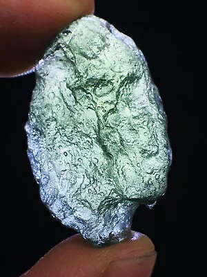Meteorite Moldavite Green Impact Fragment Meteor Stone Space Asteroid+coa 34ct • $0.99