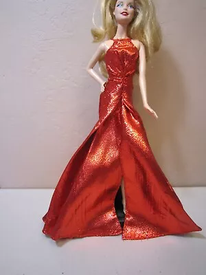 2017 Holiday Barbie Doll Red Metallic Gown For Model Muse • $12.99